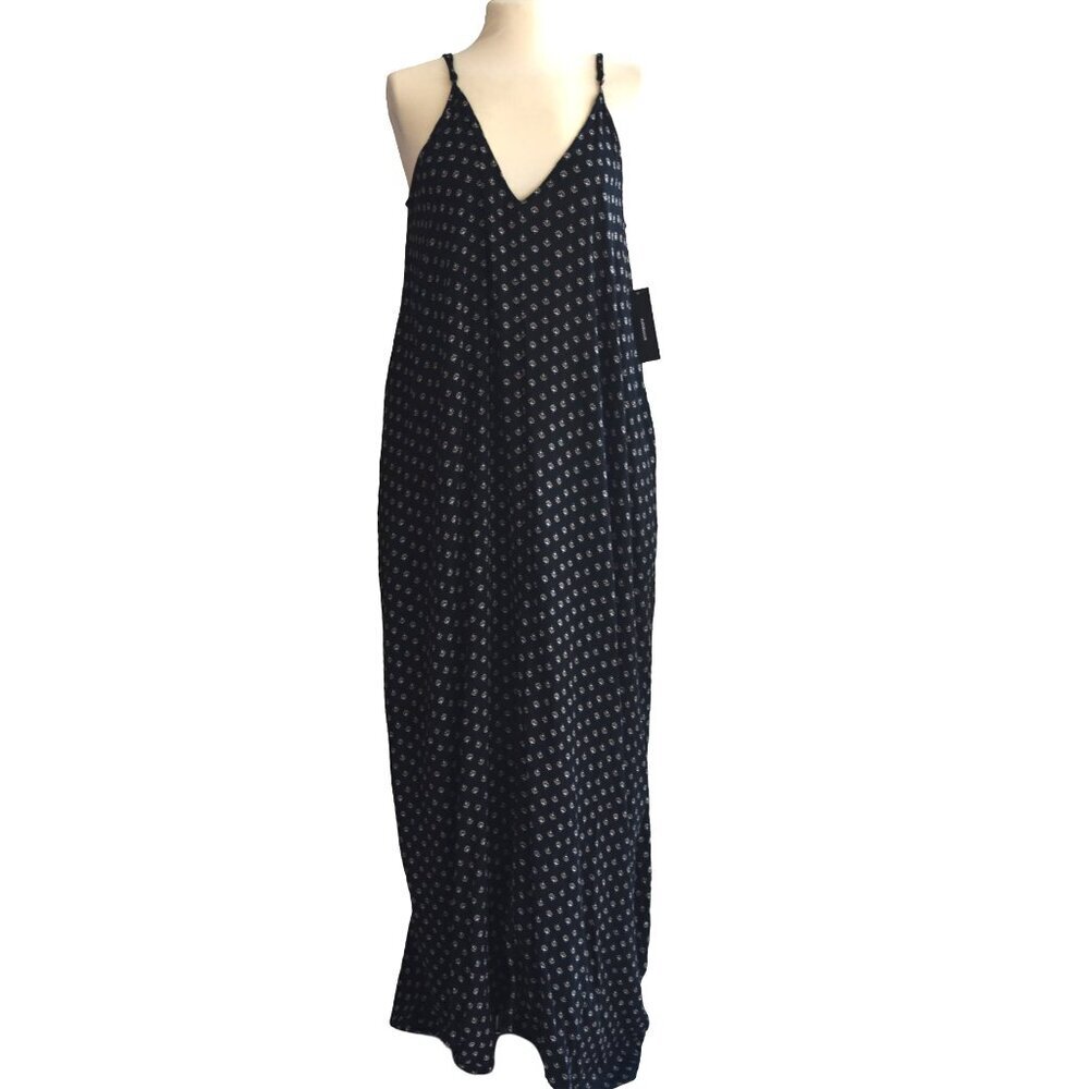 NWT Oversized Lulus Maxi Dress Size S/M 100% Rayon Boho Minimalist Resortwear - Picture 2 of 9